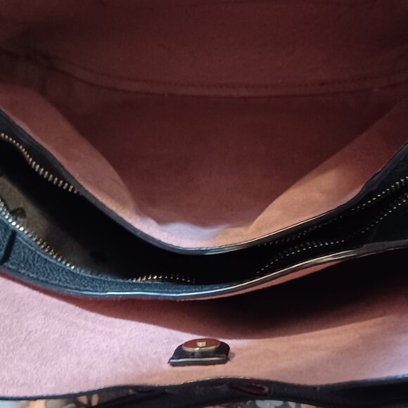 Kate Spade Leila Medium Triple Compartment Shoulder Bag - Black / Pink - Picture 12 of 12